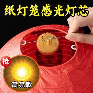 纸灯笼led灯芯感光纸灯笼专用灯泡灯防水电池款感应放灯笼里灯泡