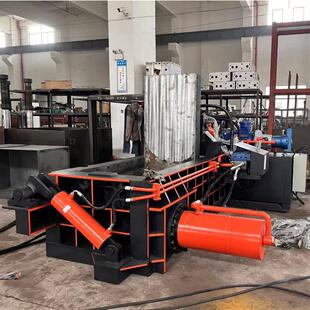 块油漆桶压扁卧式 液金属打压包机125T135T机铁销钢削压机