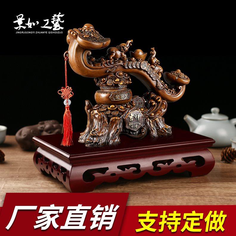 仿红木实木摆件木雕雕刻工艺品佛像大象底座陶瓷花盆鱼缸盆景木座