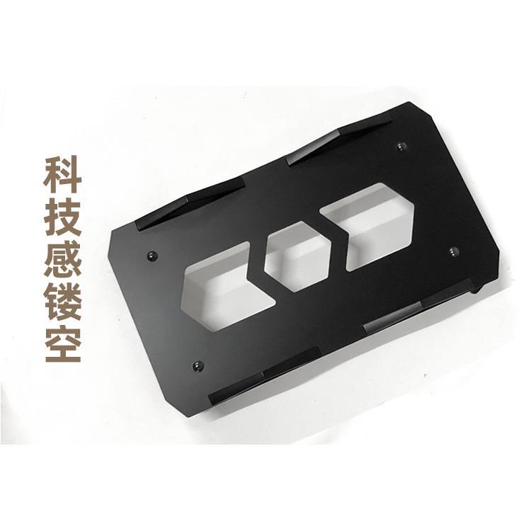 花叶®不锈钢黑白色主机箱带轮托架大型电脑万向轮底座可定制