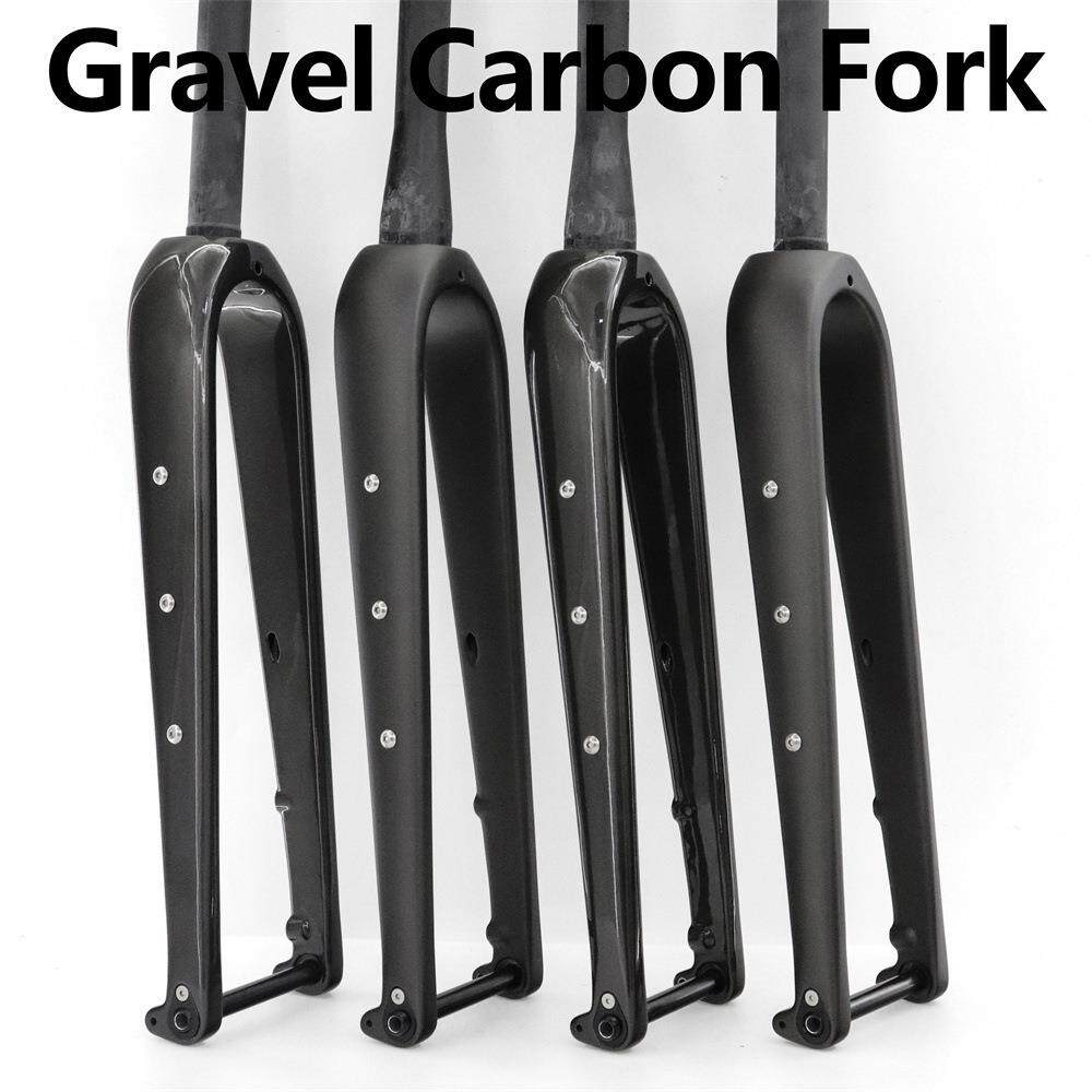 Gravel碳纤维自行车前叉700C公路越野T800前叉桶轴开档100*12MM