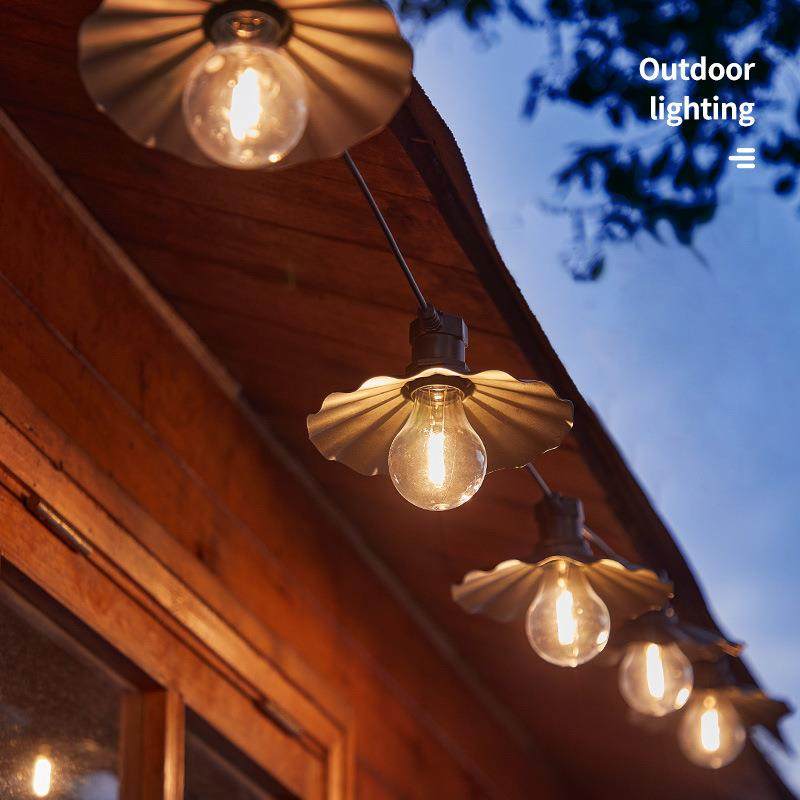 E27户外花园庭院民宿装饰灯 LED创意铁艺灯罩荷叶灯罩 网红灯串,鲜花速递/花卉仿真/绿植园艺,割草机/草坪机,淘宝优惠券,粉丝福利购,淘宝优惠卷