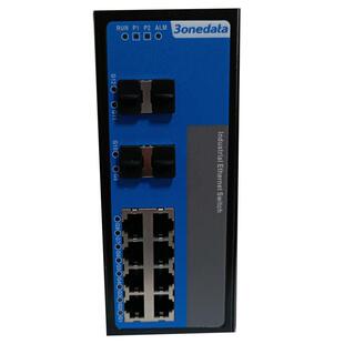 三旺 IES7112G-4GS 3onedata 4路光转8路电工业以太网交换机