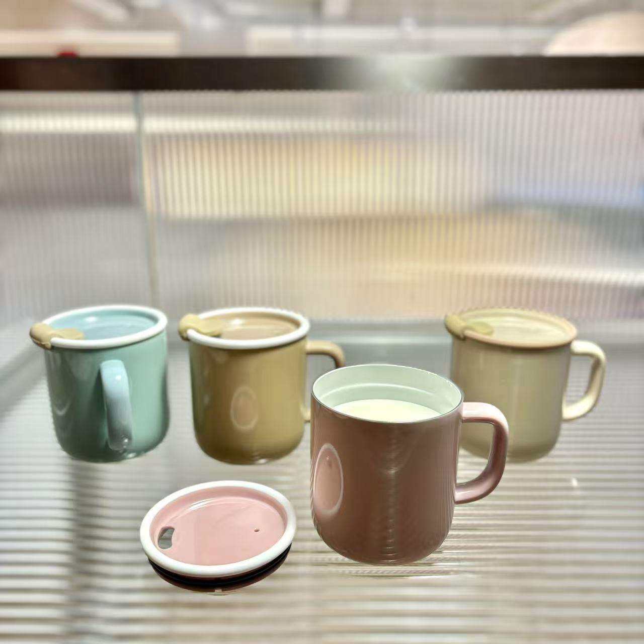 mosh轻奢新款保温保冷马克杯460ML日系简约杯子便携马克杯