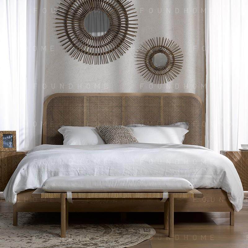 北欧实木藤编双人床现代简约原木色藤床民宿极简风编藤床主卧大床,鲜花速递/花卉仿真/绿植园艺,割草机/草坪机,淘宝优惠券,粉丝福利购,淘宝优惠卷