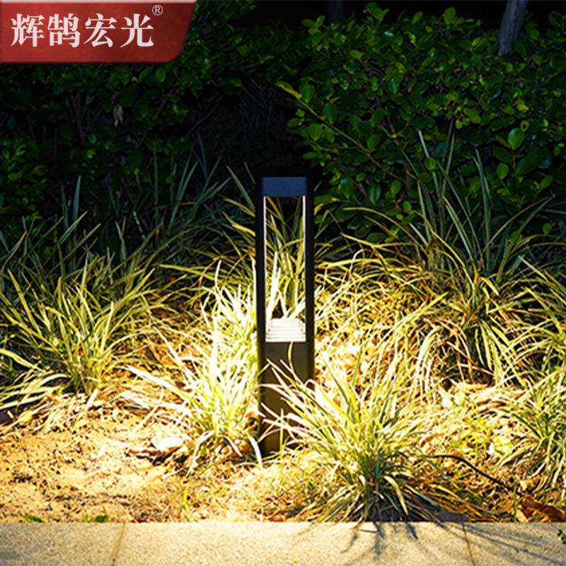 led户外草坪灯花园草地灯别墅公园庭院景观灯草地灯简约方形铝材