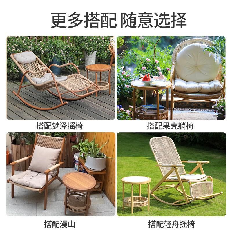 户外茶桌室外露台花园庭院编藤茶几客厅家用阳台休闲喝茶桌椅组合