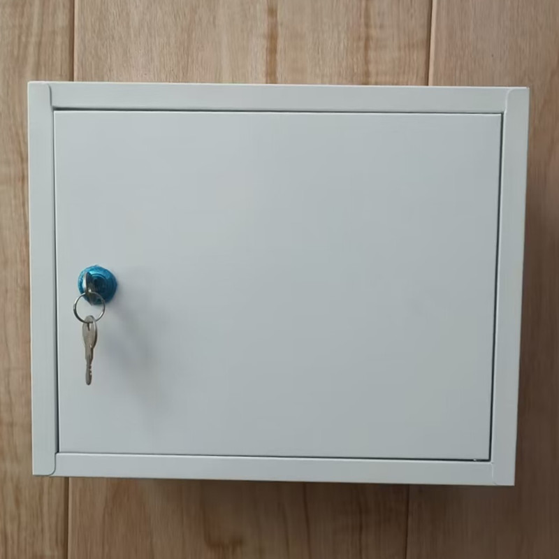 无字大号白色铁皮奶箱早餐蔬菜水果鸡蛋收纳盒挂墙带锁工具箱包邮