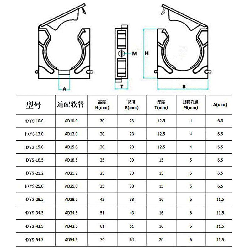 新款塑料波纹管固定支架亚光拼接组合PA尼龙软管卡扣卡子管夹包邮