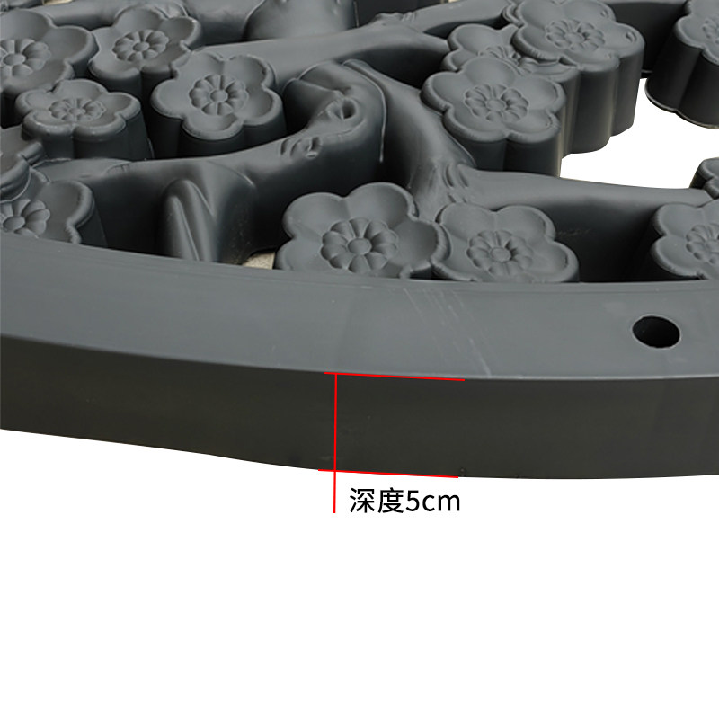 梅兰竹菊墙面装饰镂空树脂扇形新中式仿古围墙庭院外墙上塑料挂件