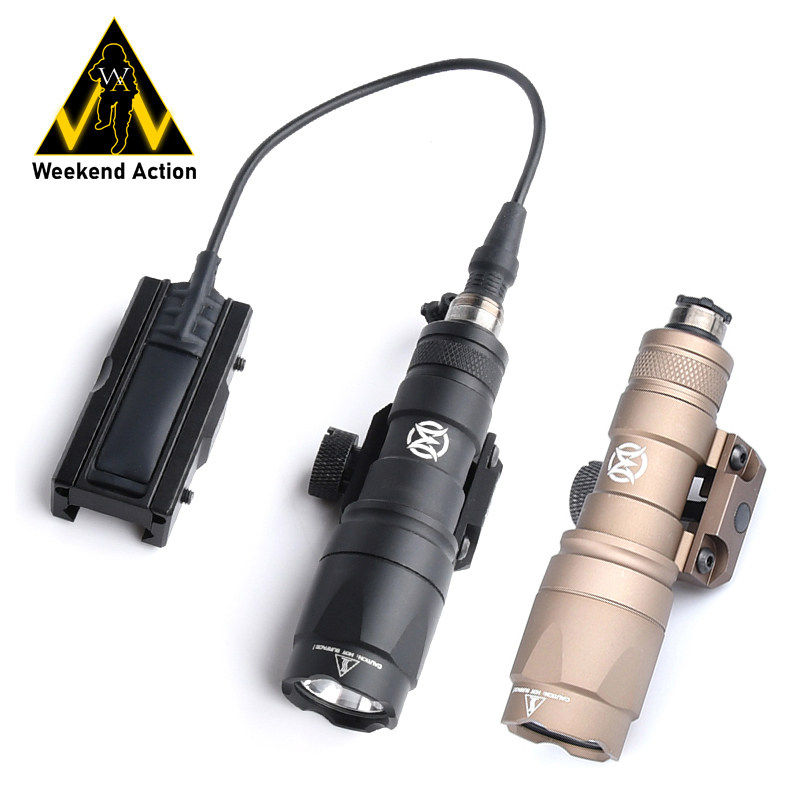 WA战术沃德森M300A/M600C手电铝合金640流明SF线控鼠尾卡槽PEQ-15