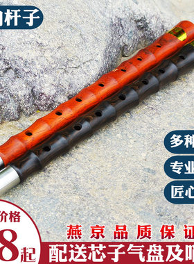 唢呐乐器初学者黑檀乌木红檀锁呐杆配件D调降BCG民间红白事大小号