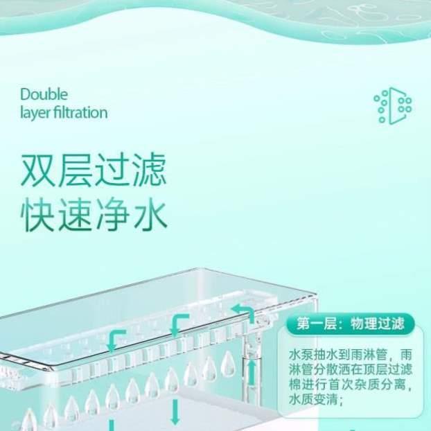 循环三合一yee净水盒鱼缸低滴流乌龟过滤器过滤水位盒过滤器水泵