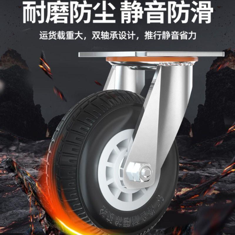 不锈钢手推车平板车搬运车推货车静音折叠小推车拉货车拖车小拉车