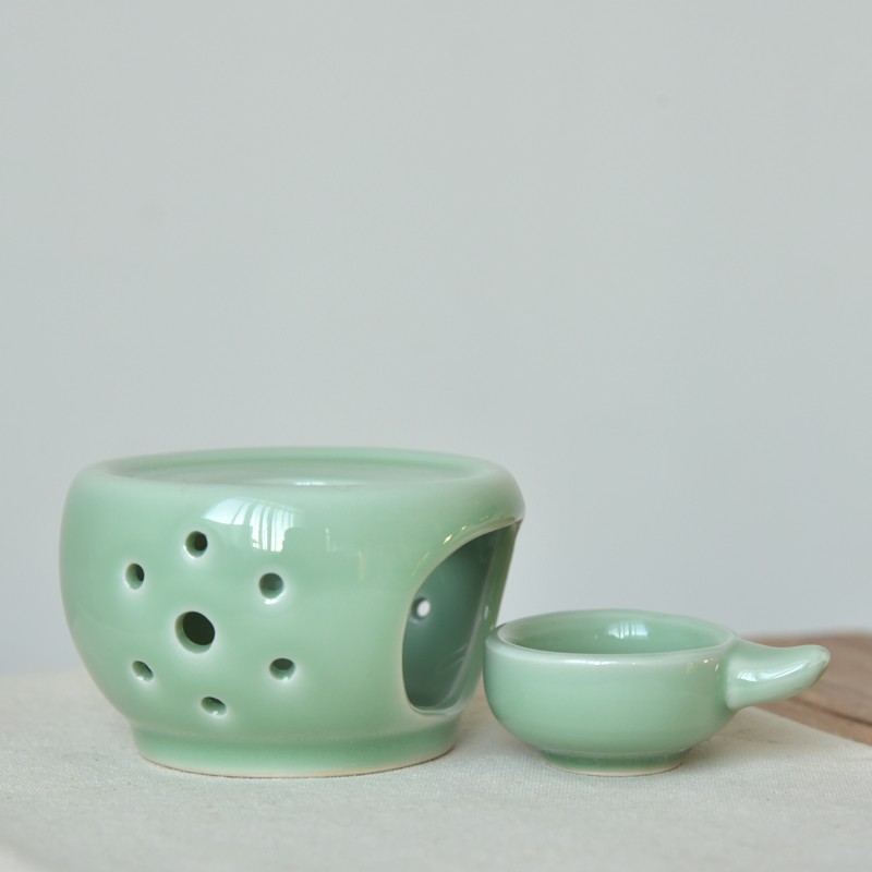 龙泉青瓷茶具加热底座 陶瓷茶壶温茶炉蜡烛保温炉 正品通用温茶器