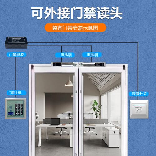 磁力锁门禁系统套装 ID IC双频门禁机 壁挂式门禁控制系统 防水门