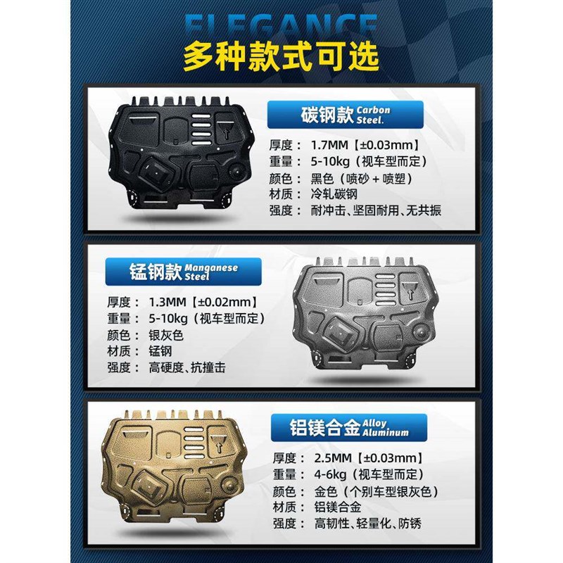 适配2024款长安逸动发动机下护板第三代汽车plus底盘装甲护底板DT