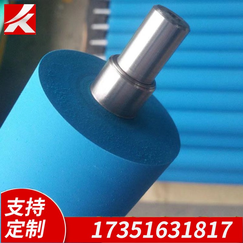 定做聚氨酯胶辊无动力滚筒耐高温矽胶辊耐磨橡胶滚轮轴涂布机压辊