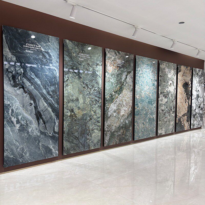 岩板电视背景墙900x2700客厅卫生间墙砖碧海咖蓝四季粉绿莫奈花园