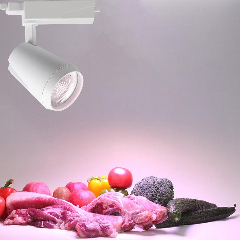 商超生鲜照明导轨射灯照射范围大海鲜食材水果鲜肉熟食轨道射灯