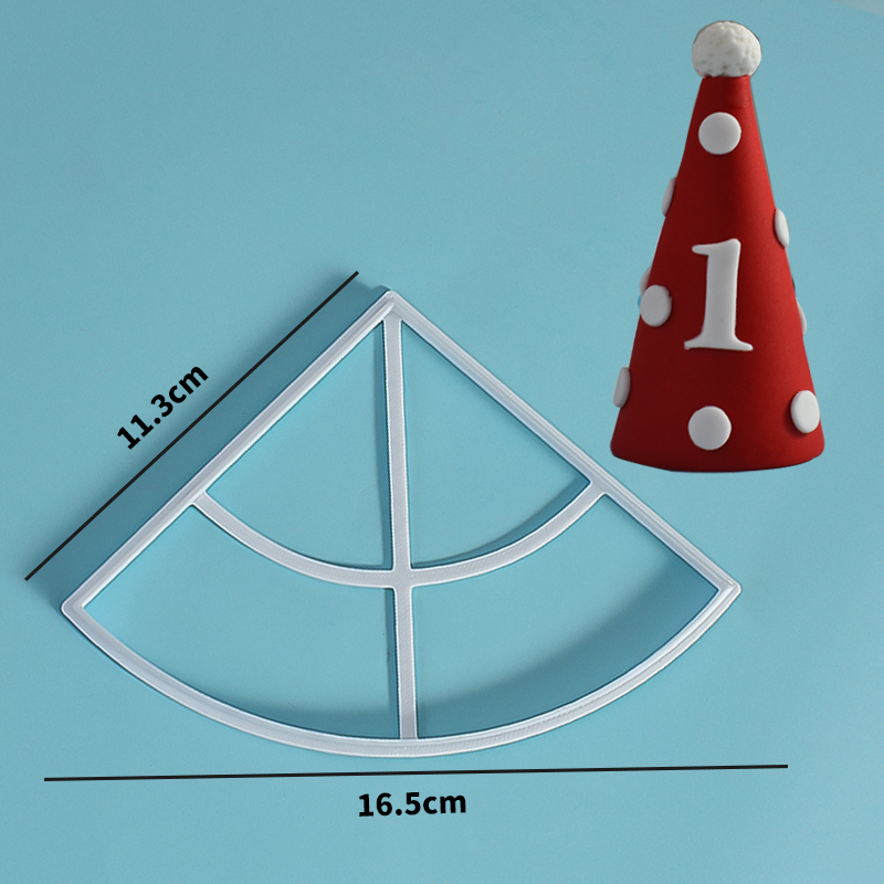 儿童ins风生日立体生日帽子塑料切模翻糖蛋糕装饰diy卡通烘焙模具