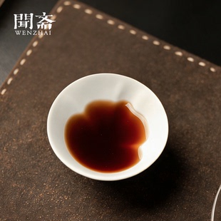 葫芦杯主人杯家用喝茶杯宽口杯手工洒金福禄品茗杯功夫茶具不烫手