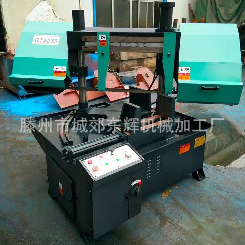 30角度锯床型材斜角45度切割双柱卧式带锯机GB4230转角金属带锯床