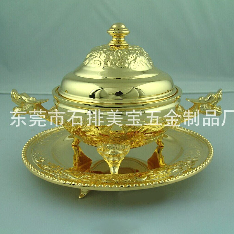 满汉碗满汉全席金器满汉鲍翅碗连底碟龙凤碗铜碗金碗厂家批发
