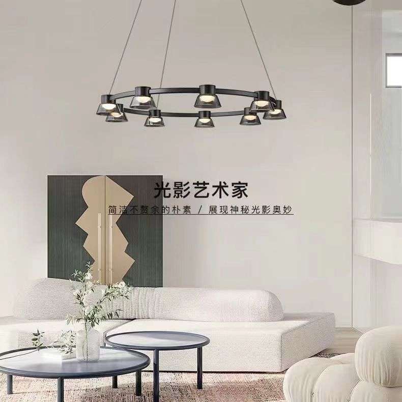 意式极简现代客厅吊灯高端设计感简约大气北欧创意餐厅艺术卧室灯