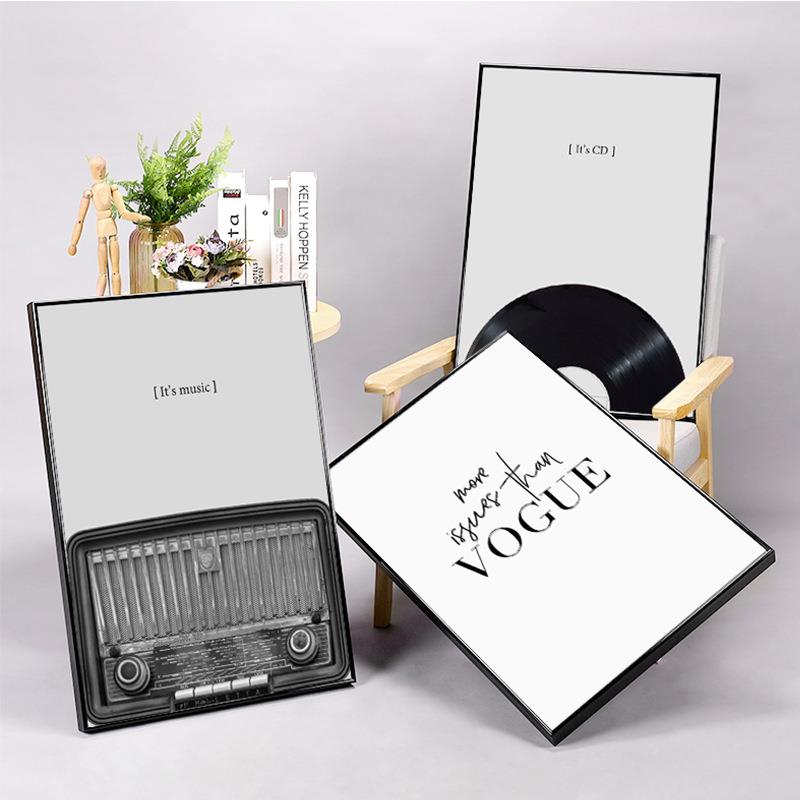 现代简约卧室家居墙装饰画走廊墙黑白复古乐器民宿挂画