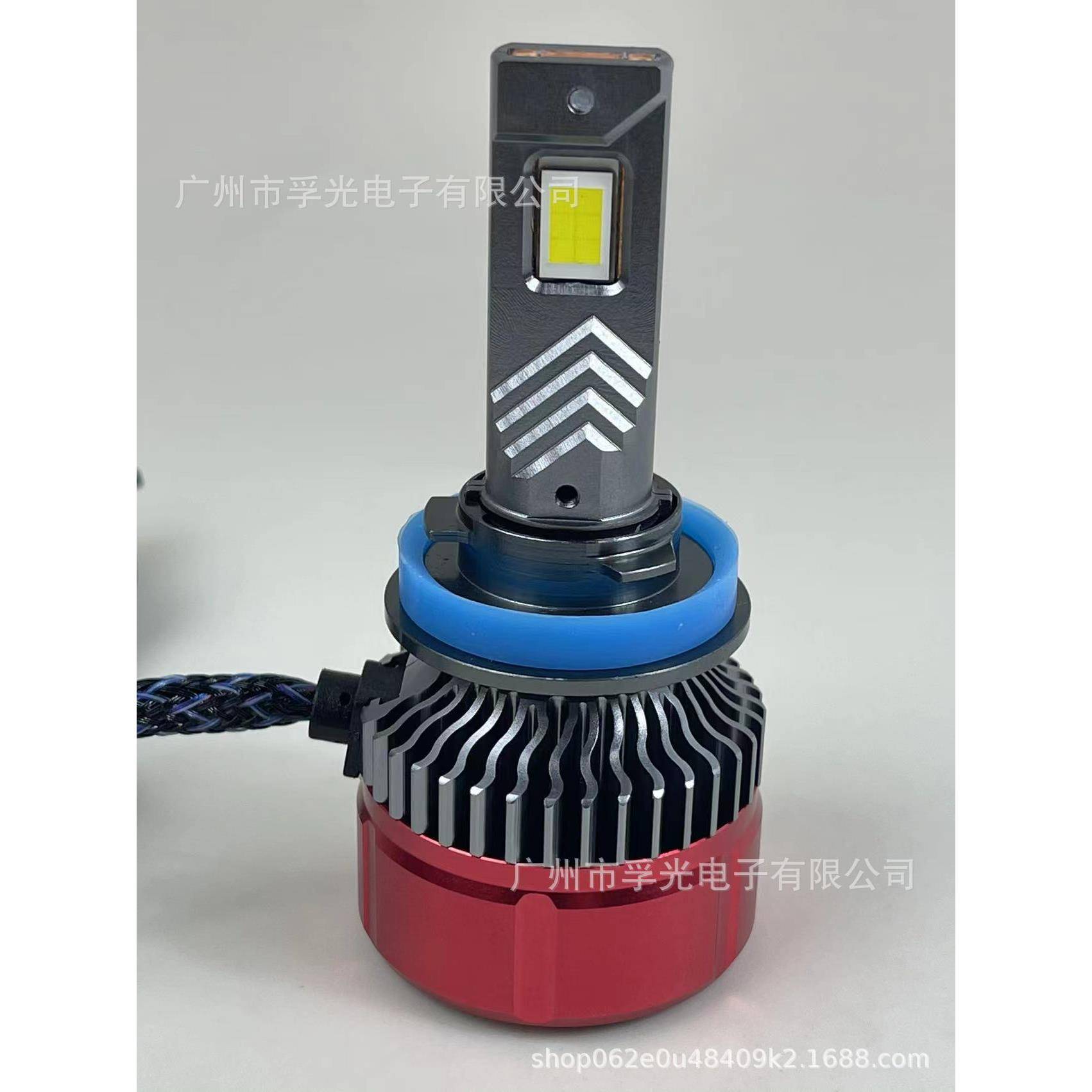 直销85瓦大功率超亮双铜管汽车led大灯远近光前照灯车灯改装