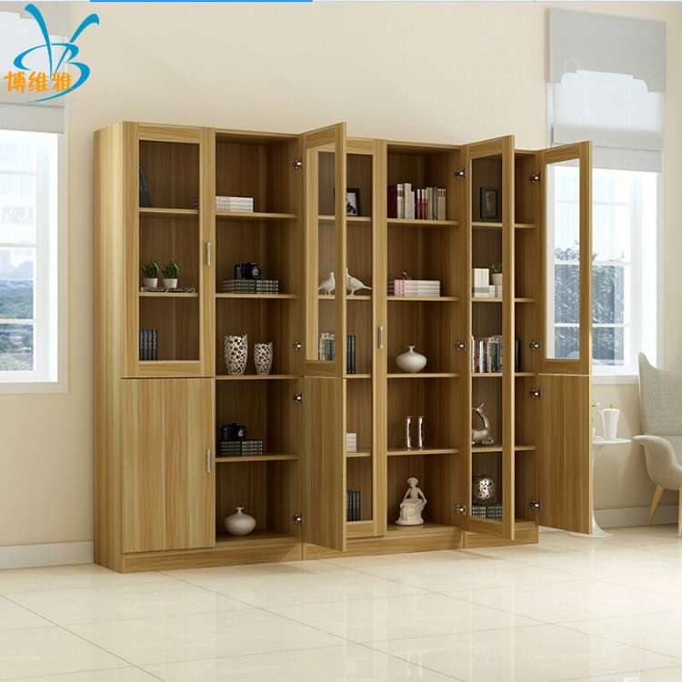 办公室家具组合书柜木质门文件柜时尚储物柜现代展示柜销售