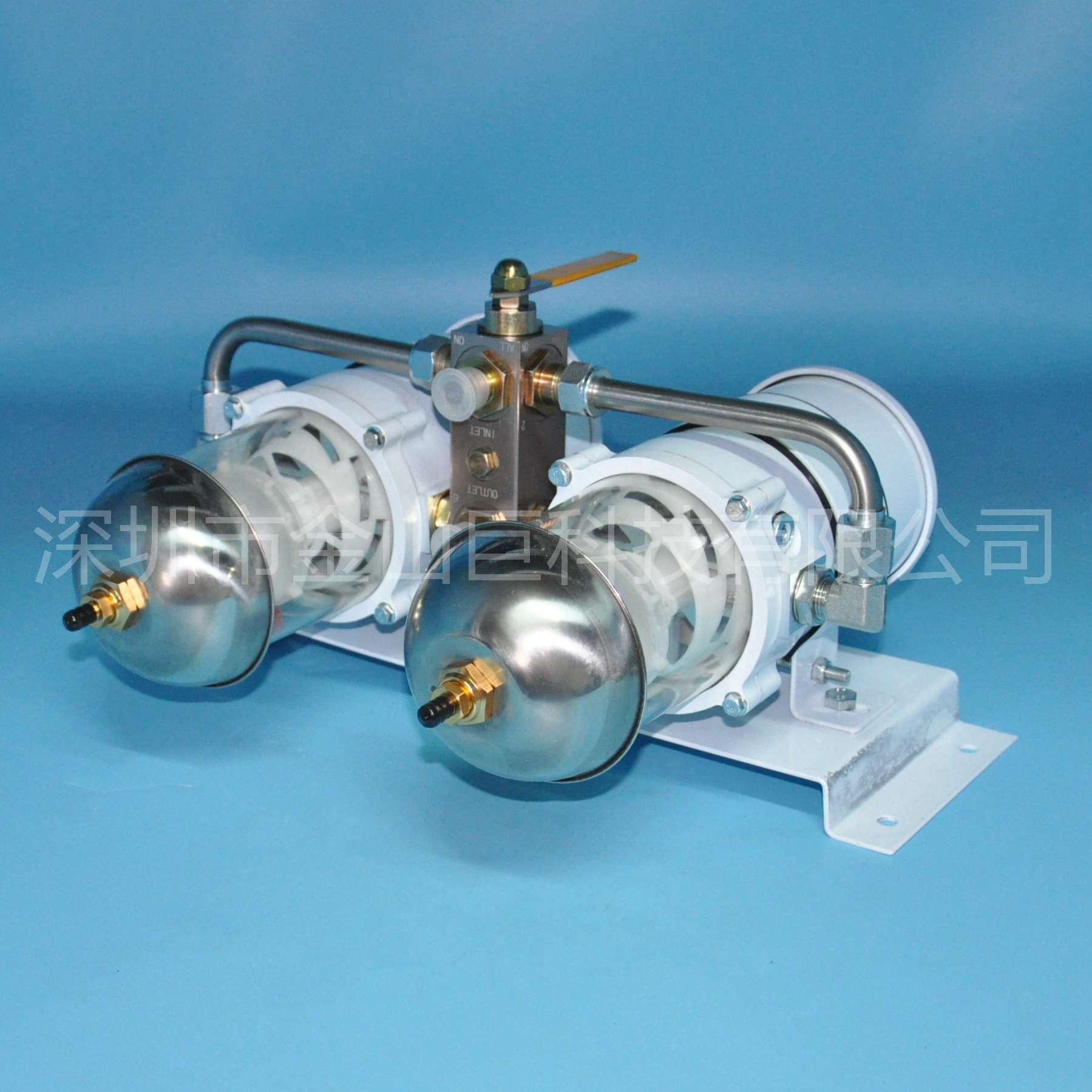 工程机械燃油水分离器新款900FG双联带表 金属护罩75900MAX
