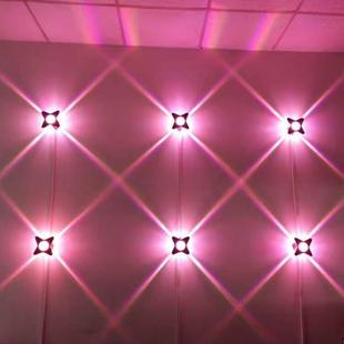 十字星光灯新款防水射灯外墙装饰灯楼体亮化点光源聚光五面壁灯