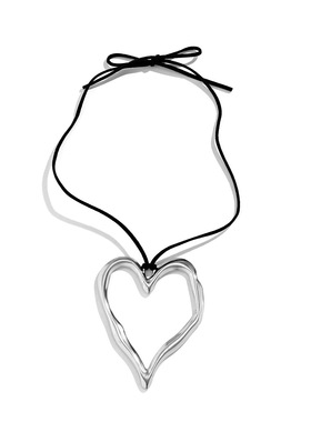 欧美跨境爆款甜酷夸张大爱心项链女 时尚毛衣链小众情人节choker