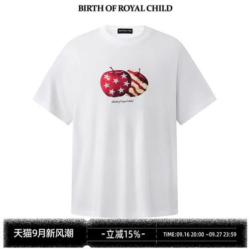 BIRTH OF ROYAL CHILD.BORC 苹果油画TEE复古印花进口supima棉