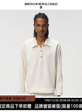BIRTH OF ROYAL CHILD.BORC 【SHarK同款】钩花POLO针织长袖休闲