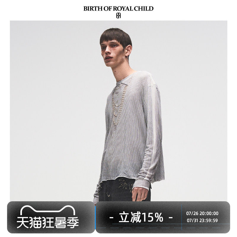 BIRTH OF ROYAL CHILD.BORC 【Kong同款】3D立体印花长袖珍珠T恤