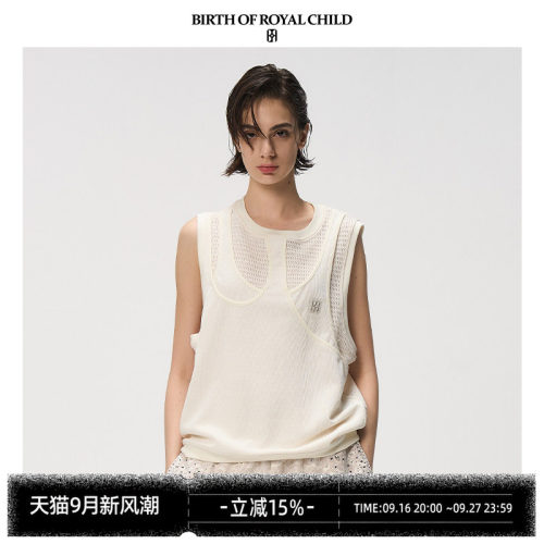 BIRTH OF ROYAL CHILD.BORC 【宋亚轩同款】镂空针织背心无袖上衣