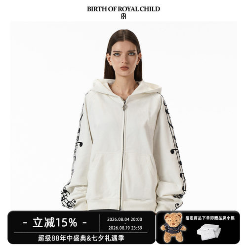 BIRTH OF ROYAL CHILD.BORC 【张泽禹同款】水晶音符帽衫湿布工艺