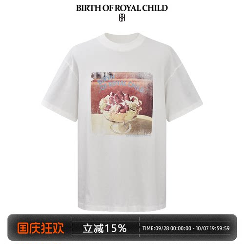 BIRTH OF ROYAL CHILD.BORC 【王源同款】冰淇淋印花TEE短袖男T恤