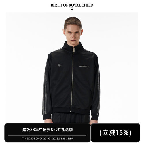 BIRTH OF ROYAL CHILD.BORC 【李淑元同款】烫钻运动外套暗夜钻光