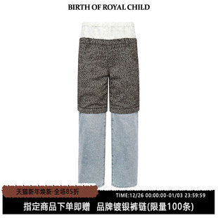 双腰头拼接牛仔裤 ROYAL 华晨宇同款 男 CHILD.BORC BIRTH