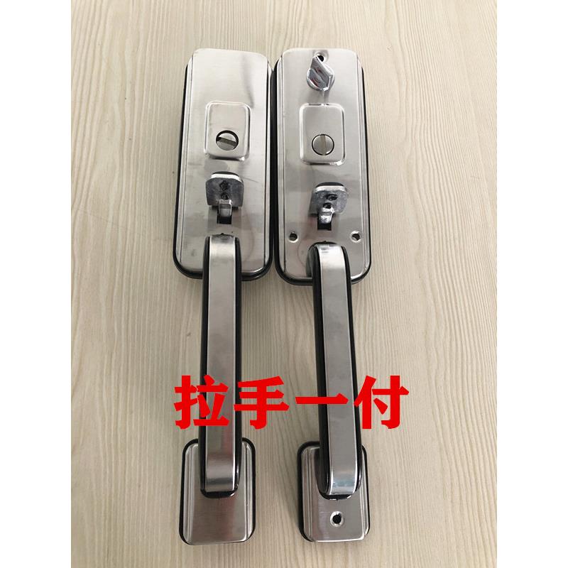 老式不锈钢拉手执手锁按压式把手铝合金门罗普斯金大门锁按钮手把