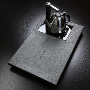 家用小号茶台带全自动电磁炉烧水壶一体式 天然乌金石茶盘茶具套装