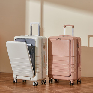 前置开口行李箱20寸可登机小型24寸多功能行礼箱密码旅行箱拉杆箱