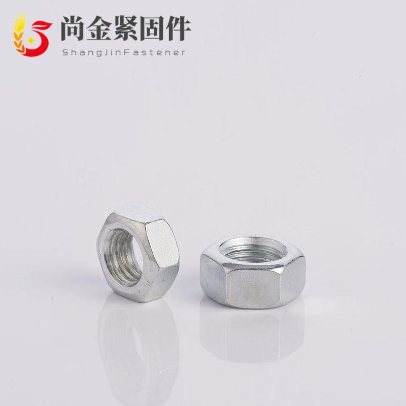 厂家直销蓝白锌螺母镀锌六角螺母.级六角镀锌螺母量大从优