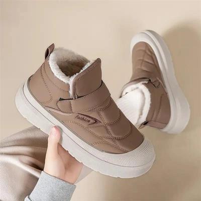 万载优禾严选冬棉鞋男士加绒保暖雪地靴加厚底防滑防水一脚蹬棉靴