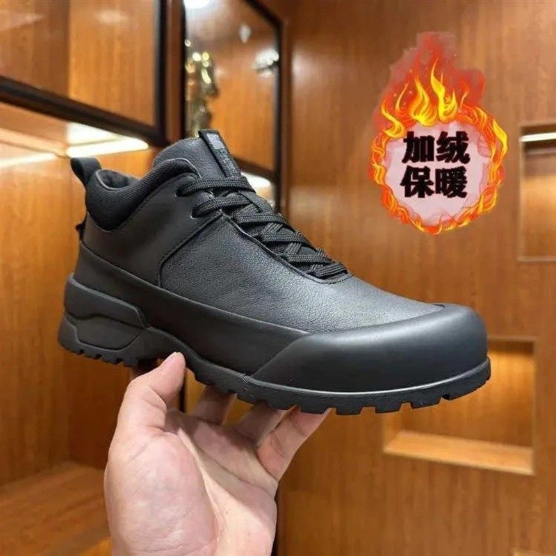 元梦精选店冬季男鞋保暖软皮加绒休闲男士潮流黑色百搭皮鞋棉鞋,流行男鞋,棉鞋,淘宝优惠券,粉丝福利购,淘宝优惠卷