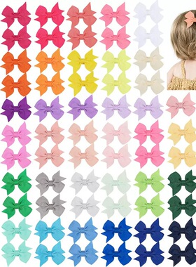 跨境爆款亚马逊发夹燕尾罗纹缎带宝宝小发夹儿童头饰发卡厂家批发